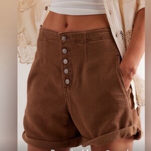 We The Free OSAKA Women's relaxed Shorts brown Size 25 RARE color